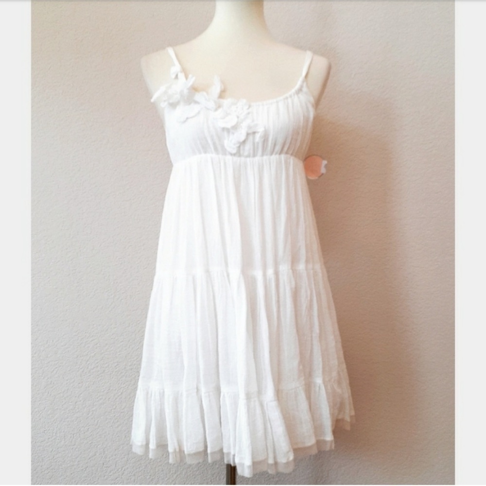 Rebecca Taylor white cotton babydoll dress